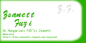 zsanett fuzi business card